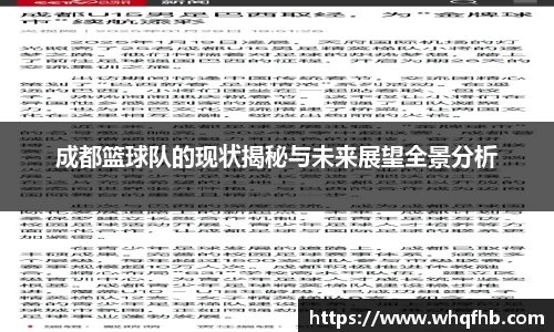 成都篮球队的现状揭秘与未来展望全景分析